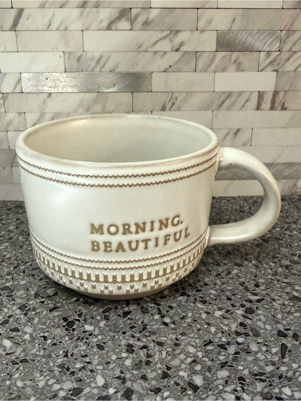 Hearth & Hand Stoneware Mug ‘Morning Beautiful’